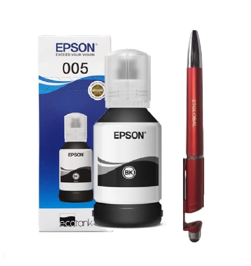 Epson T 005 Black Ink Bottle 120 ML T005 T-005 C13T03Q198 with ITGLOBAL 3in1 Multi-Function Mobile Phone Stand, Stylus Pen, Anti-Metal Texture Rotating Ballpoint Pen (Very Colors) (B09YMF99JV) Amazon Price History, Amazon Price Tracker