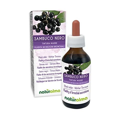 Saúco negro flores y frutos Tintura Madre sin alcohol Naturalma | Extracto líquido gotas 100 ml Cover