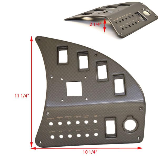 Rinker Boat Blank Switch Panel 73633 | 262 Captiva Gray Gold