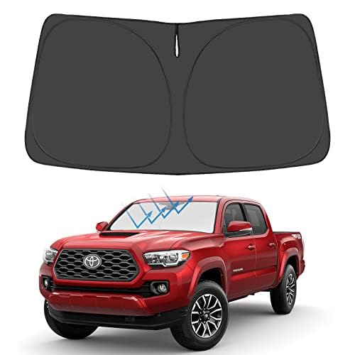 Image of Proadsy for 2016-2023 Toyota Tacoma 2Dr 4Dr Pickup Windshield Sun Shade 4-Layer Foldable Front Sunshade Protector Sun Visor Blocks UV Rays Keep Car Cooler