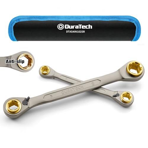 Image of DURATECH Anti-Slip 4-in-1 Reversible Ratchet Spanner Set, 2-Piece, 8-19 mm