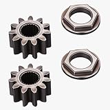 DICOOL 717-1554 Steering Shaft Pinion Gear & Bushing Kit with Hex Flange Bearing 2 Pack- Compatible with Cub Cadet LT1040-LT1050, MTD, Toro 112-0863 Lawn Mowers