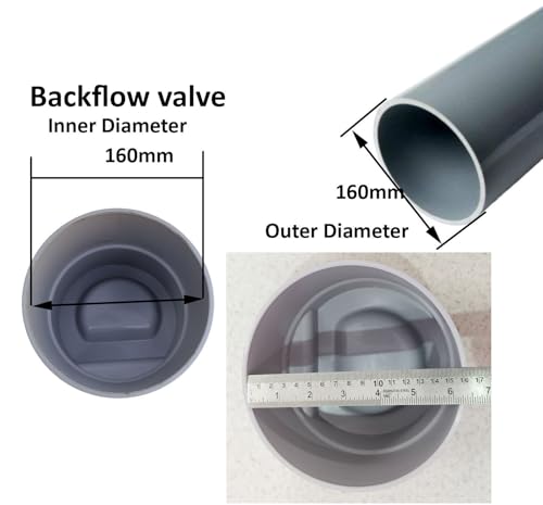 Image of ESEKSAFAR PVC Drain Backflow Valve, Anti Rats Cockroaches, Snakes Backflow Strainer [Drain Cap /Drain Cover /Hose Non Return Water Valve for PVC pipe (160mm (6 inch))