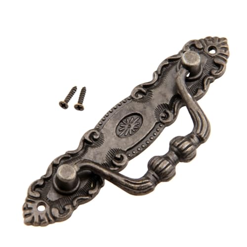 Pomo de bronce para muebles de hierro con acabado antiguo artesanal 2