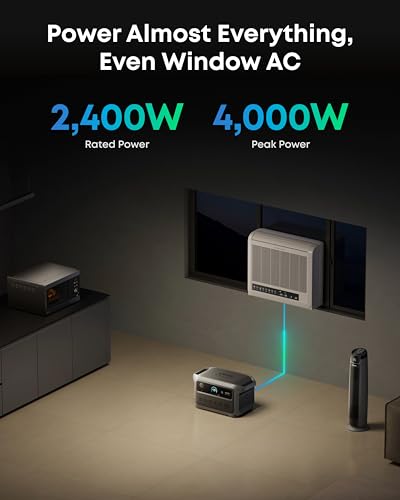 Image of Anker SOLIX C2000 Gen 2 Portable Power Station with Expansion Battery, 2,400W (Peak 4,000W) Solar Generator, Full Charge in 58 Min, 4096wh LiFePO4 Battery for Home Backup, Power Outages, and Camping