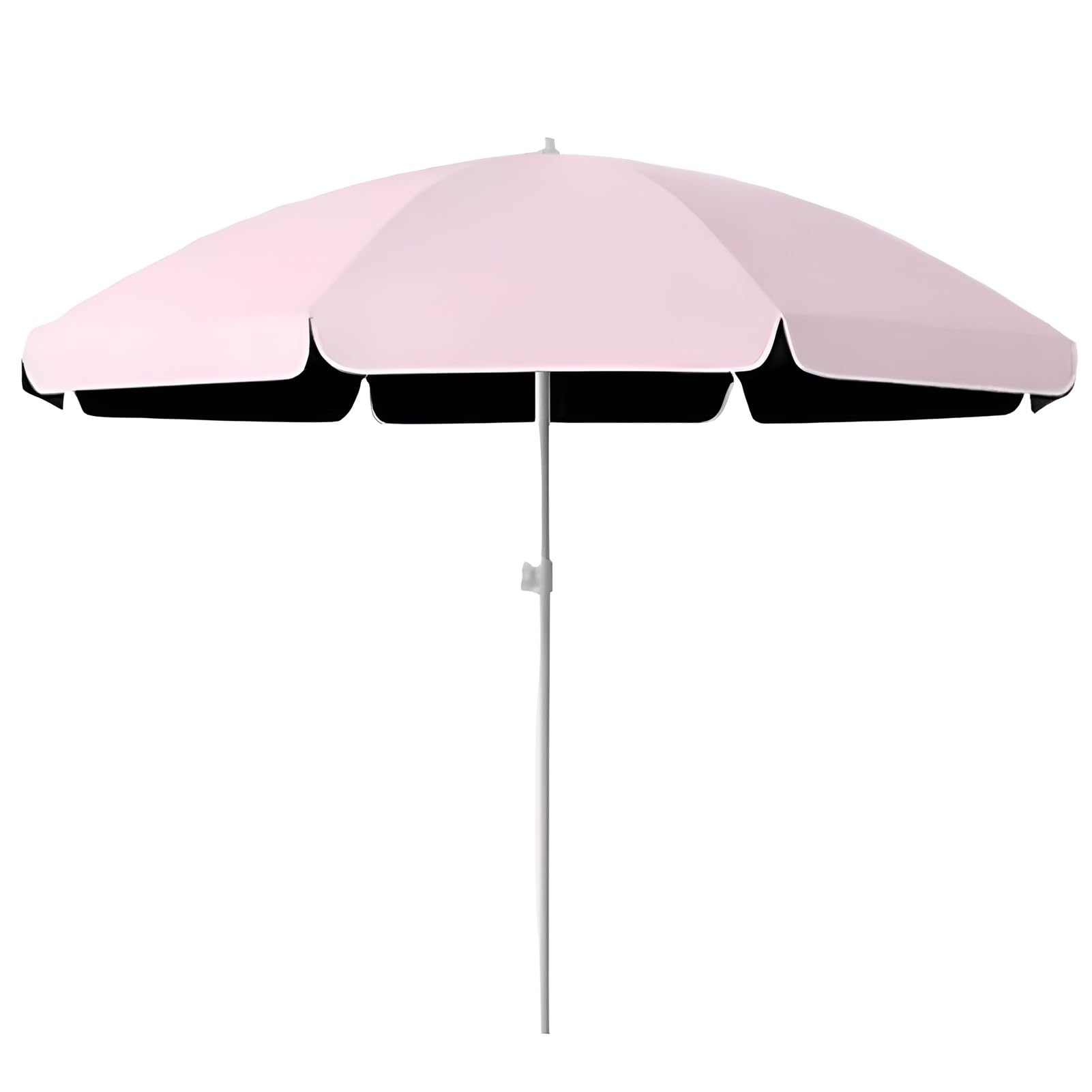 WDSOPK 6.6ft/7ft Outdoor Garden Parasol, Protection Patio Umbrella for Market Table, Water Repellent Portable Sunshade Balcony, Bench,Deck(Pink-240cm)