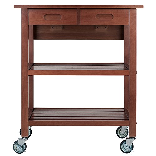 Winsome Wood Jonathan Kitchen Walnut & 94084 Satori Stool, 24", Walnut #TOP2