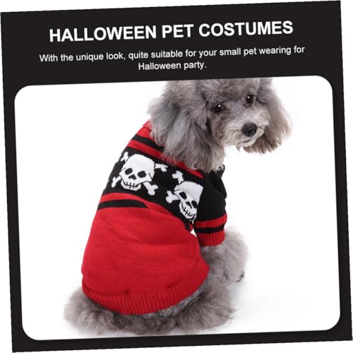 Disfraz de Halloween para perro talla XL diseño calavera miniatura 3