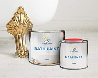 Bath Paint Cast Iron Bath Sink Shower Tiles Resurfacing Enamel White Water Resistant 2K Paint 500ml