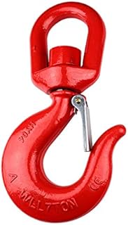3 Tons Swivel Hook Universal Grade 80 Crane Swivel Hook Heavy Duty Swivel Eye Sling Hook with Latch, 5/8