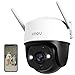 Imou 3K Überwachungskamera für den Außenbereich mit KI-Mensch-/Fahrzeugerkennung, 360° PTZ WiFi Home IP CCTV Kamera, kabellos, 5MP Farbnachtsicht, Auto-Tracking, Sirene, 2-Wege-Audio, IP66