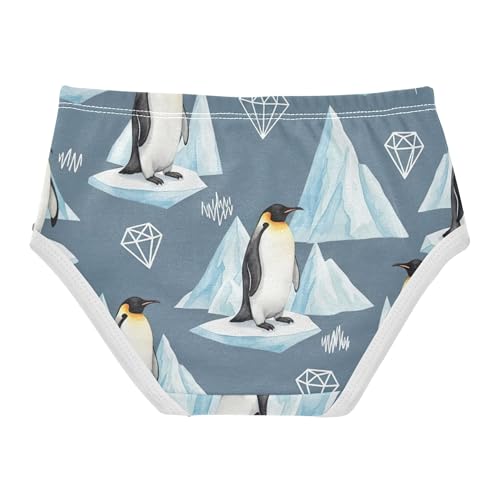 Personalized Girls Underwear Toddlers 2t Cotton Panties for Girl Vivid Emperor Penguins Glacier Underpants Briefs2