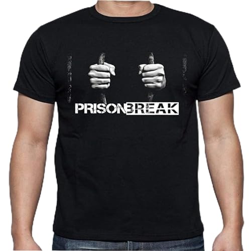 Prison Break - Camiseta unisex de algodón puro con cuello redondo y manga corta para hombre, color negro, Negro, M