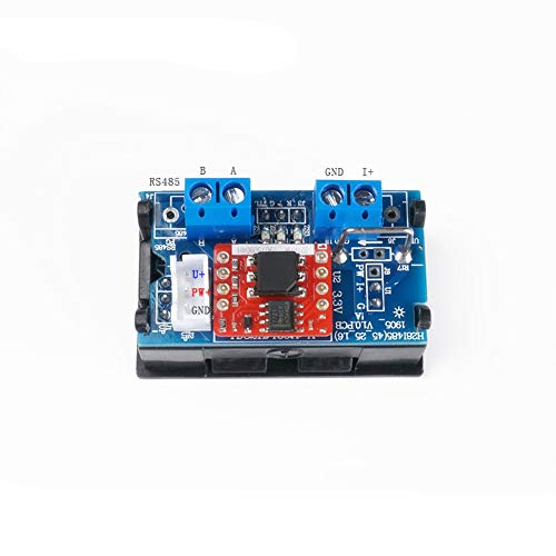 Image of Taidacent Modbus RTU Power Monitor Energy Meter DC Voltage Current Meter Ammeter RS485 TTL Isolated 100V 5A 10A 50A 100A Dual LCD Display (100V5A Modbus Protocol 485 Isolation)