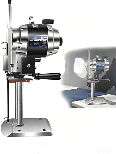 High-Speed 1100W Fabric Cutting Machine, 110V Industrial Straight Knife Cutter for Textile, Leather & Apparel - Professional 6in Cloth Cutter for Seamless Precision