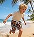 uideazone Boy Swim Trunks Quick Dry UPF 50+ Beach Board Shorts Fashion Neon Ice Cream Swimsuit with Mesh Lining for 11-12 Years Kids