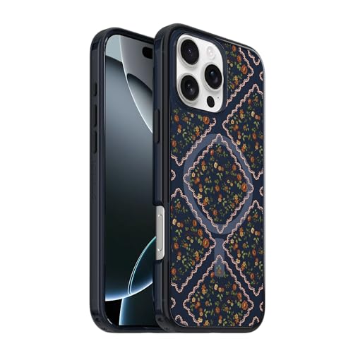 Image of OtterBox iPhone 16 Pro Max Symmetry Series Clear Case - Floral Romance Blue - Ultra-Thin, Sleek iPhone Case, Floral iPhone Case