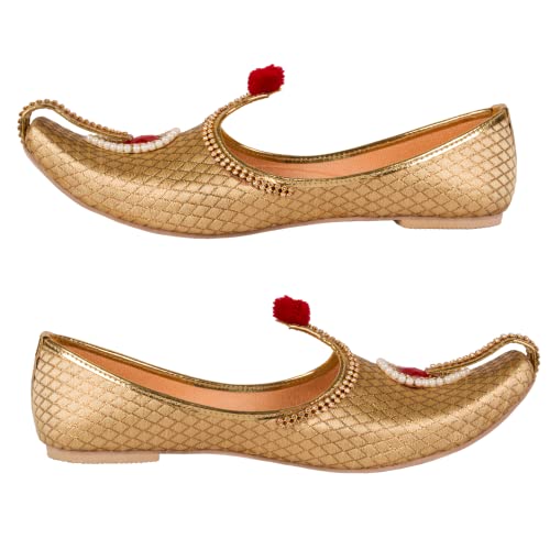 JOPELLE Golden Wedding Sherwani Design Wedding and Sherwani Jutti, Mojari Jutti for Men
