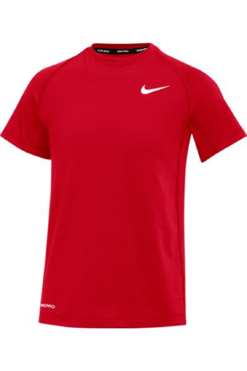 Boys Pro Short Sleeve Tee (US, Alpha, Large, Regular, Red)
