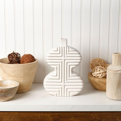 Vase en céramique Mikasa courbe géométrique d'exception pour intérieur chic - 6
