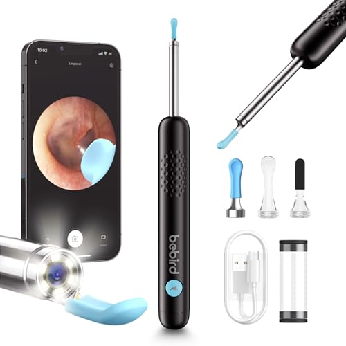 Bebird Pro Ear Wax Removal Tool R1 Pro Personal Ear Care Viewer with 1080P HD Camera IP67 Waterproof Home Hygiene Tool for Adults & Kids Wide-Angle View with LED Light iOS Android Compatible