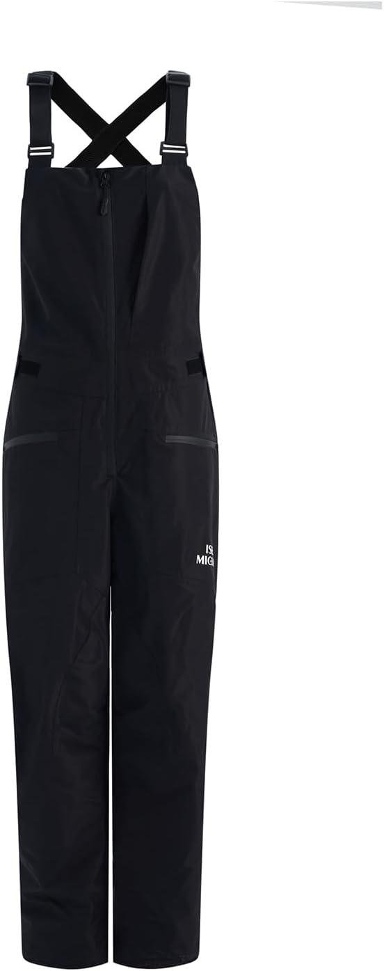 Women Insulated Snow Pants Ski Bibs Snowboarding Overalls Waterproof Windproof Suitable for Winter Outdoor Sports(BLACK-M)