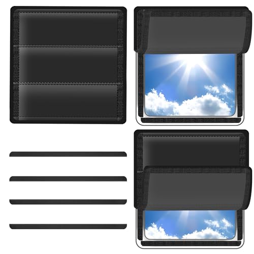 Image of RV Skylight Cover, Vent Cover for Roof16 (L) x 16 inch (W), RV Window Blackout with UV Protection and Foldable Magnet Design, Waterproof Fabric, Reflective