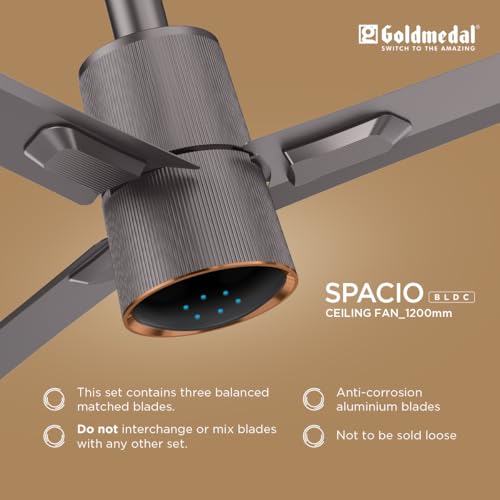 Image of Goldmedal Spacio BLDC 1200mm BEE Certified 5 Star Rated Ceiling Fan