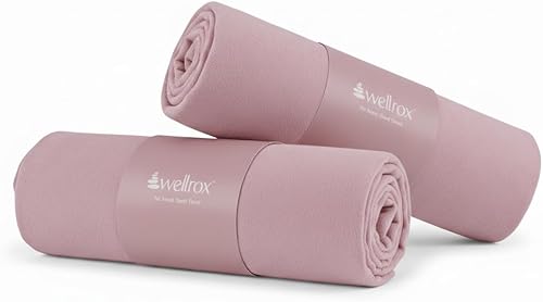 Miniatura 17 de Wellrox Toalla de mano de yoga de microfibra, súper suave, de secado rápido, antideslizante para pilates, gimnasio y entrenamientos (26.5 x 16