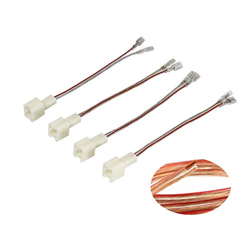 RED WOLF Car Door Speaker Wiring Harness Adapter to Connector Aftermarket Speaker Fit