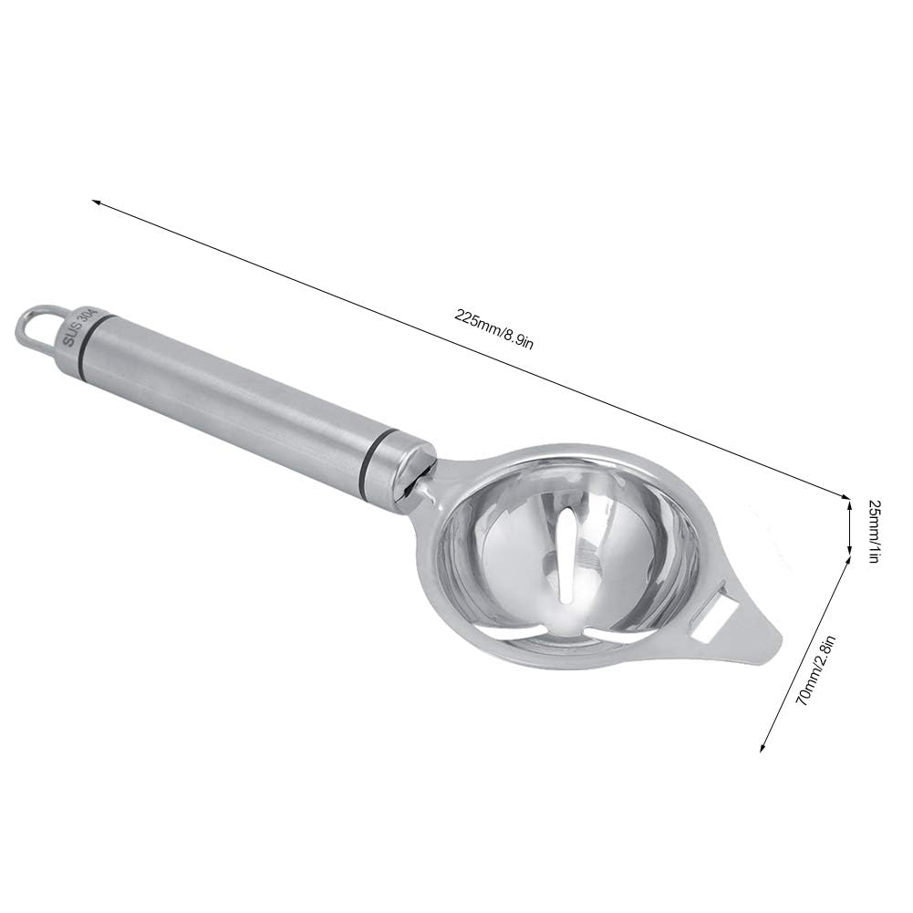 Separatore Uova In Acciaio Inox 304 - 2 Pezzi Con Design A Spirale E Imbuto Per Cucina