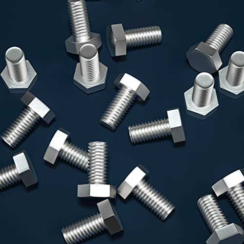 Image of 5 /16-18 x 3 /4 inch (1 /2 to 6 inch Optional) Hex Head Screw Bolt, Stainless Steel 18-8(304), Fully Threaded,30pcs
