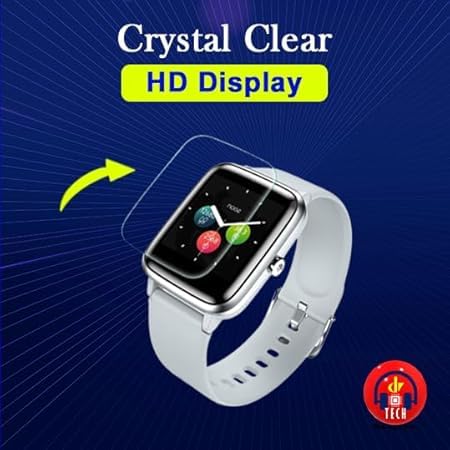 Image of DVTECH Pack of 02 Screen Protector Compatible with Motorola Moto Watch | TPU Clear Bubble Free Scratch Resistant Anti Fingerprint Full Coverage Watch Display Protection | TPU Tempered Screen Guard | Flexible