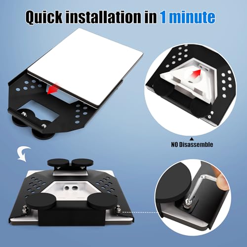 for Starlink Mini Car Roof Mount Magnetic Car Mount Kit Starlink Mini Accessories Bracket Flat Rv Trailer Roof Rack Quick Mobility, Suction Cup Vehicle Magnetic (Black)
