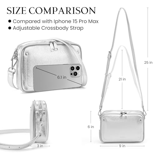 Image of befen Genuine Leather Crossbody Bags for Women, RFID Leather Purses