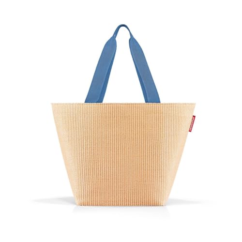 reisenthel shopper M in raffia blue – Geräumige Shopping Bag und edle Handtasche in einem – Aus wasserabweisendem Material