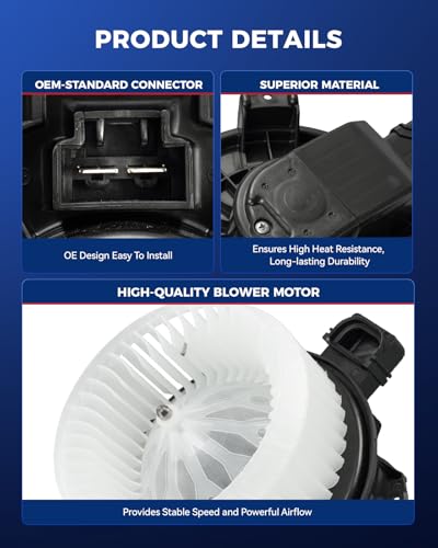 Image of KAX AC Blower Motor Compatible with 2014-2025 Ram ProMaster 1500,2014-2025 ProMaster 2500,2014-2025 ProMaster 3500,ProMaster EV 2024 2025- HVAC Heater Blower Motor Replaces# 76990