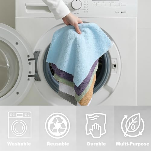 Image of 80 Pack Microfiber Cleaning Cloth Roll Reusable Paper Towels 12 inchx12 inch Tear Away Cloth,Absorbent Dish Rags for House Kitchen,Wash Cloths,Lint Free Rags for Window Cars Cleaning Supplies