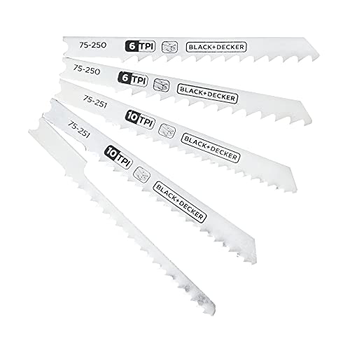 BLACK+DECKER Jogo de 5 Lâminas de Serra Tico Tico 75-530