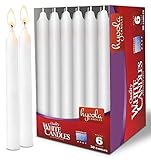 Hyoola White Candles - Candlesticks - 7 Inch Candle Sticks (18cm) - 6 Hour Burn Time (30 Pack),...