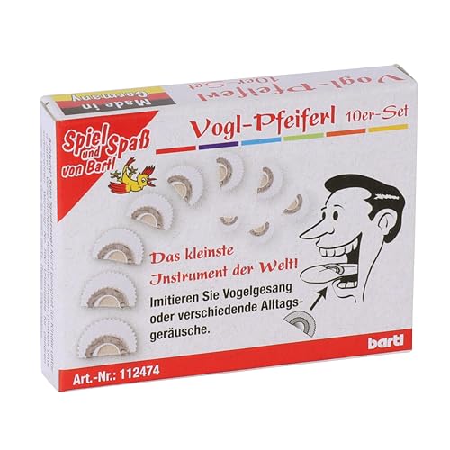 Bartl Vogl-Pfeiferl, apito para pássaros como um rouxinol, instrumento nostálgico (conjunto de 10)