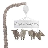 Lambs & Ivy Meadow Musical Mobile, Tan/White