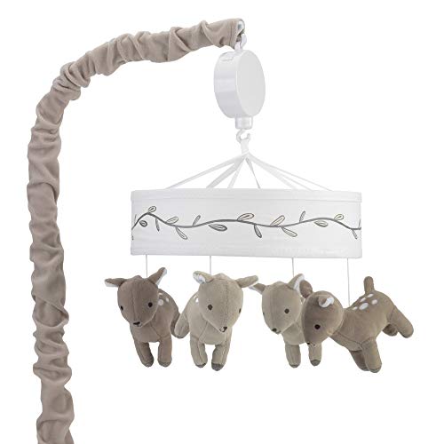 Lambs & Ivy Meadow Musical Mobile, Tan/White