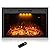 Dreamflame 36 inch Wide 21 inch High Electric Fireplace, Wall Fireplace Electric with Remote Control, Realistic Log and Crackling Sound, Overheating Protection and Timer, 750/1500W Black