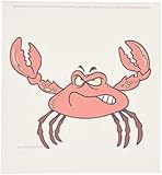 3dRose ht_104009_2 Funny Angry Crabby Red Crab-Iron on Heat Transfer for Material, 6 by 6-Inch, White