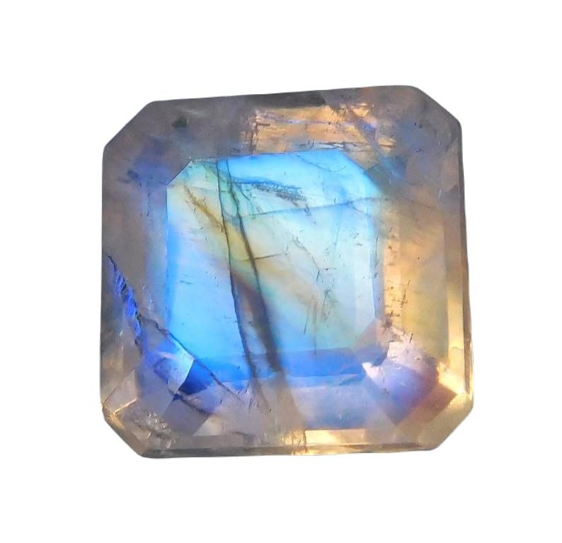Pierre de lune naturelle de qualité supérieure, taille Asscher 7x7mm GH_NAT_13143