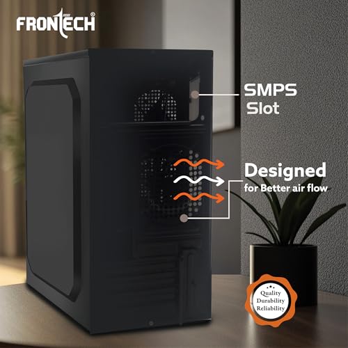 Image of Frontech Rainbow Silver Premium Computer Cabinet, Dual 120mm Rainbow Fans, USB 3.0, Optimised Airflow, Transparent Side Panel - Silver Premium Range (FT-4336)
