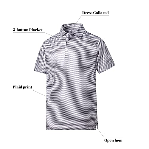 Deolax Mens Polo Shirts Fashion Print Golf Polo Shirts Casual Classic Fit Soft Breathable Short Sleeve Polo Shirts Wicking Lightweight Lapel Polo T-Shirt Top Performance Quick Dry Polo Shirts For Men #TOP1