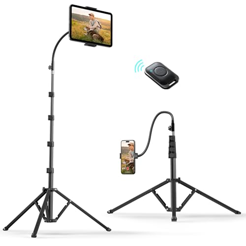 Weilisi 84” Heavy Duty Adjustable Tablet Tripod Stand, Tripod for iPad Pro 12.9”/Kindle/iPhone, and All 4.5-13” Tablet/Phone