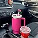 16Pcs Sorority Pink Straw Cover Toppers for Stanley 40oz Tumbler Black Girl Straw Cap for 0.4inch Straws Stanley Cup Accessories
